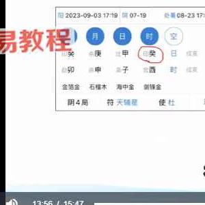 蔡宇阳《古三式阴盘遁甲终极课程》146集视频