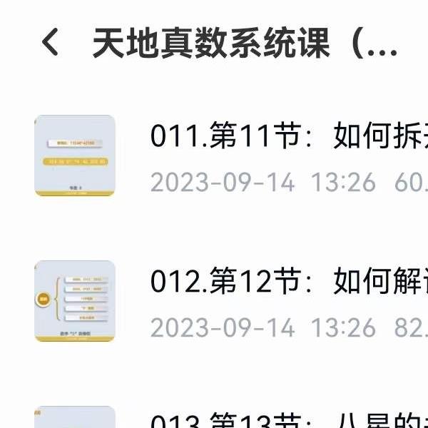悟己学堂 天地真数系统课（测号+改号）30集