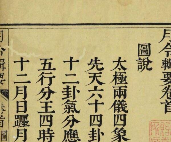 《月令辑要》二十四卷.卷首.清.李光地等撰.清康熙时期内府四色套印本