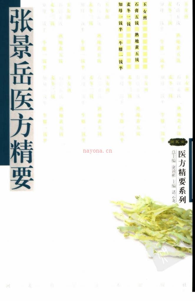 医方精要系列—张景岳医方精要 PDF电子版下载