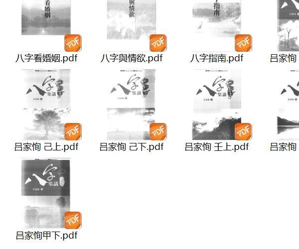 吕家恂八字电子书籍23册