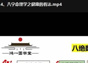 2023数字新课程 千鸣 数字八字课程 8集 鸿一国学堂千鸣《数字八字》8集插图