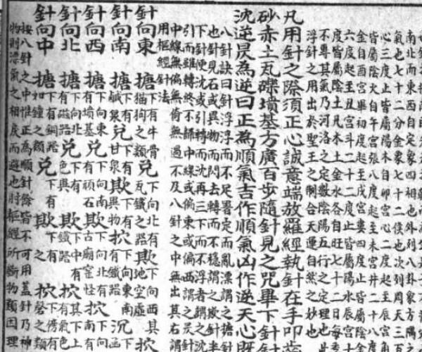 《罗经解定》民国时期刊本 (罗经每层分解说明)