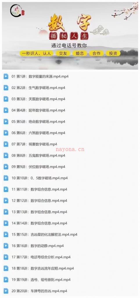 易晟老师 数字能量学专业课程 全20讲视频课
