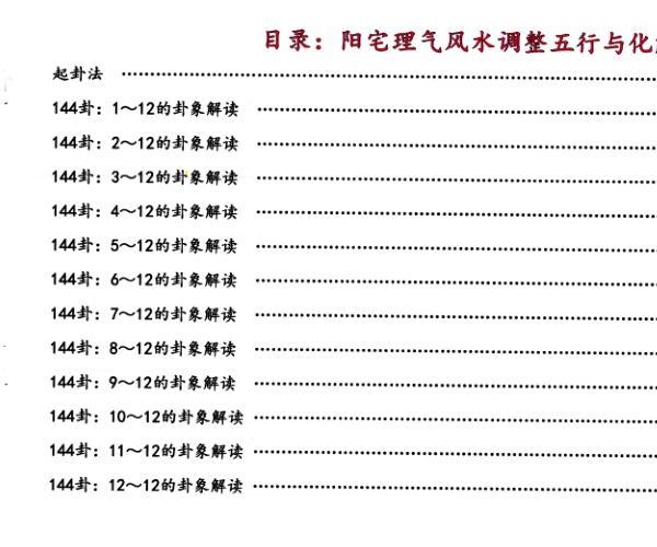 庄易-理气五行风水《阳宅理气风水调整五行与化解》