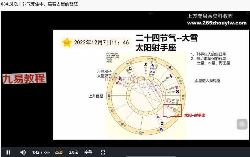 凤凰｜零基础占星（进阶课） 掌控命运的智慧之道34集视频 神秘学资料最全