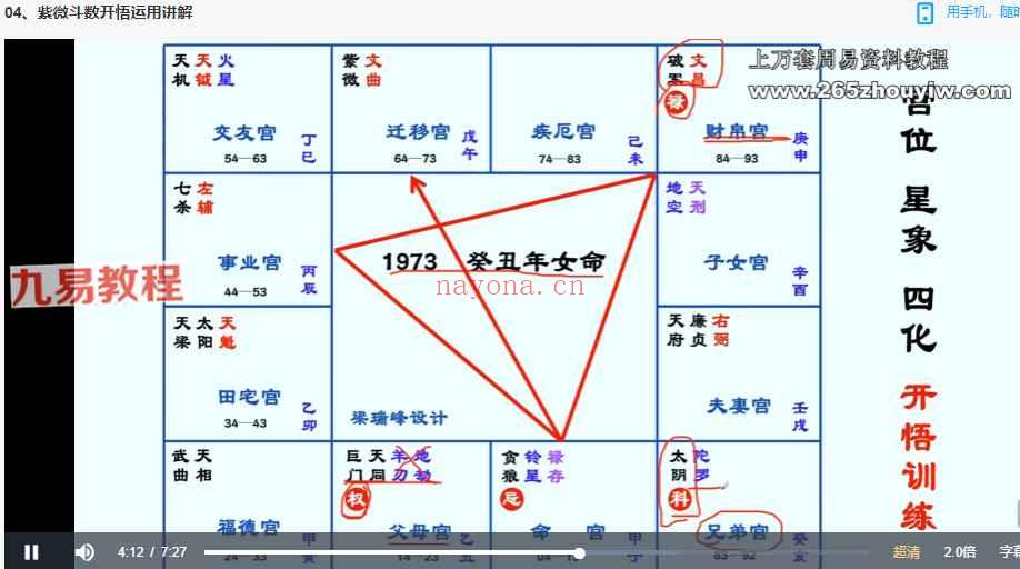 梁老师【紫微斗数】网络训练营245集视频 神秘学资料最全