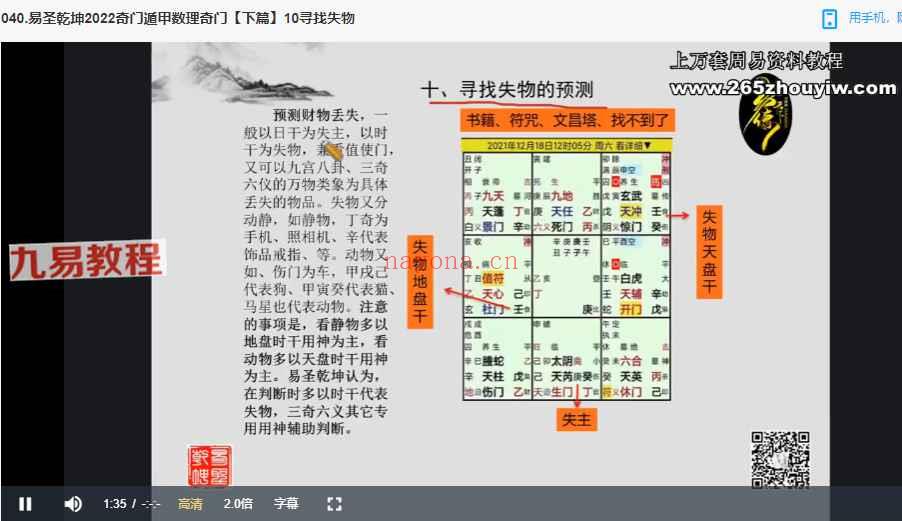 王洪亮 易圣乾坤数理奇门视频课56集 神秘学资料最全