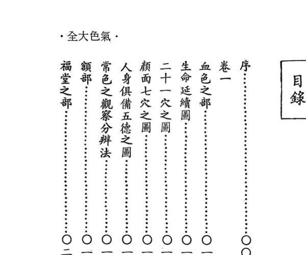 《气色大全 》 水野南北