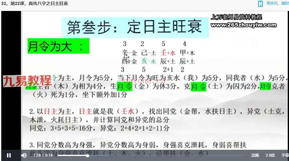 黎宏阳《四柱八字大师班》65集视频 神秘学资料最全