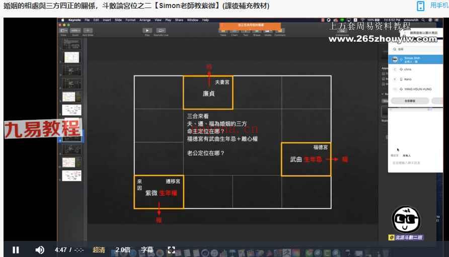 simon北派紫微斗数视频65集 神秘学资料最全