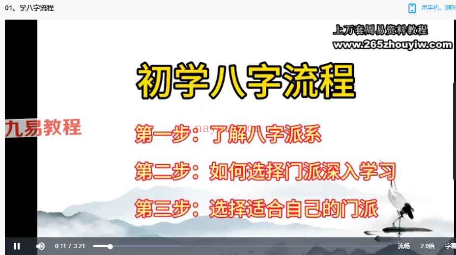 黎宏阳《四柱八字大师班》65集视频 神秘学资料最全