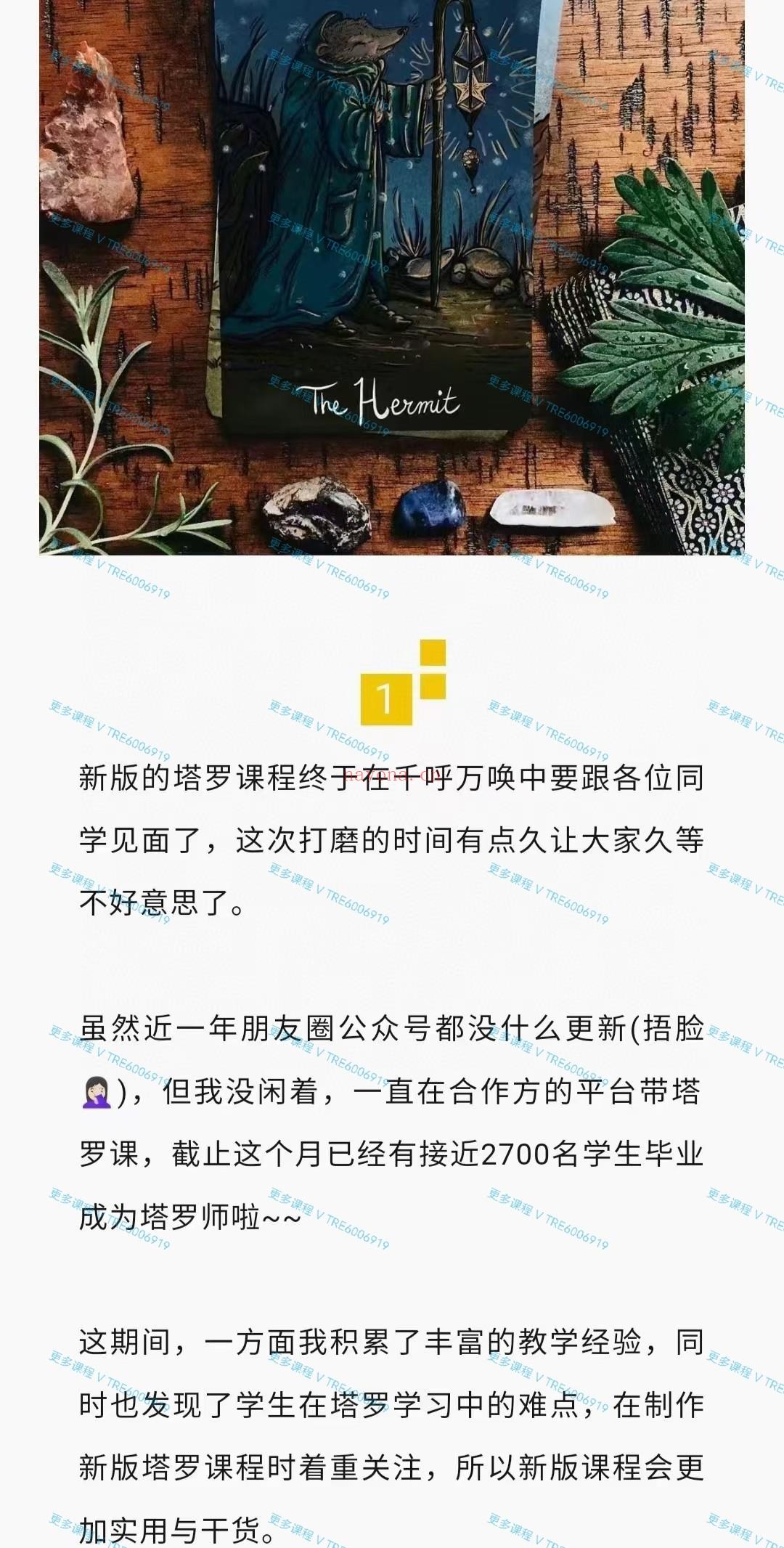 (塔罗课程)绯月塔罗 综合解读系统训练课程