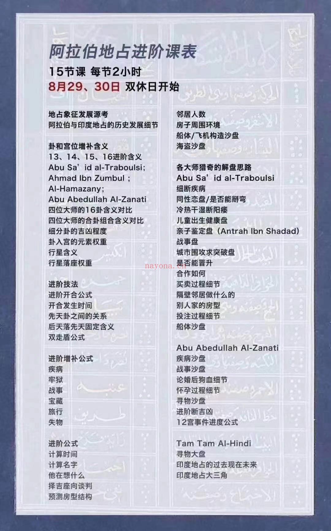 (地占术 阿拉伯地占术)灰灰地占 超级重磅地占课程 阿拉伯地占进阶课程 阿拉伯地占进阶