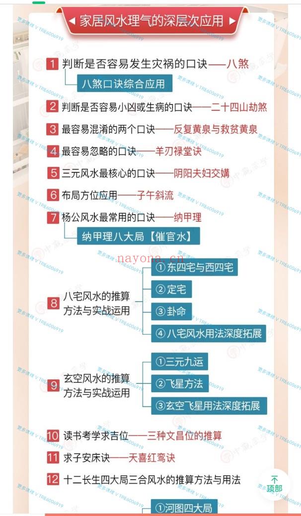 (家居风水 价格小贵)叮当推荐 王进武 2024年家居风水高级研修班 视频课程 13集大课