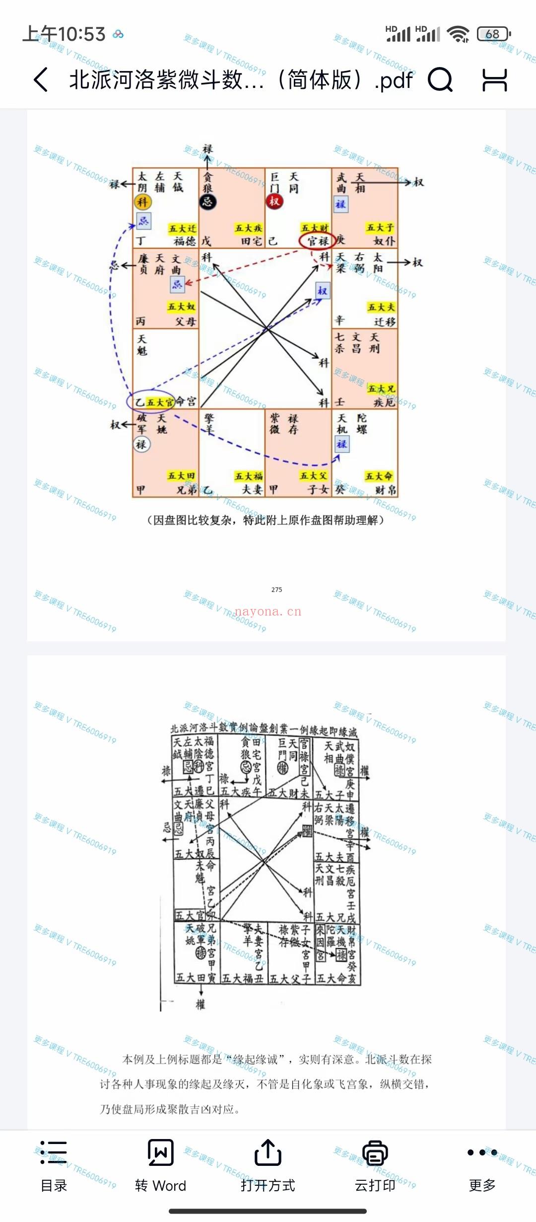 (紫微斗数)楚天云阔 紫微斗数 北派河洛 简体版 总共600多页 PDF电子版