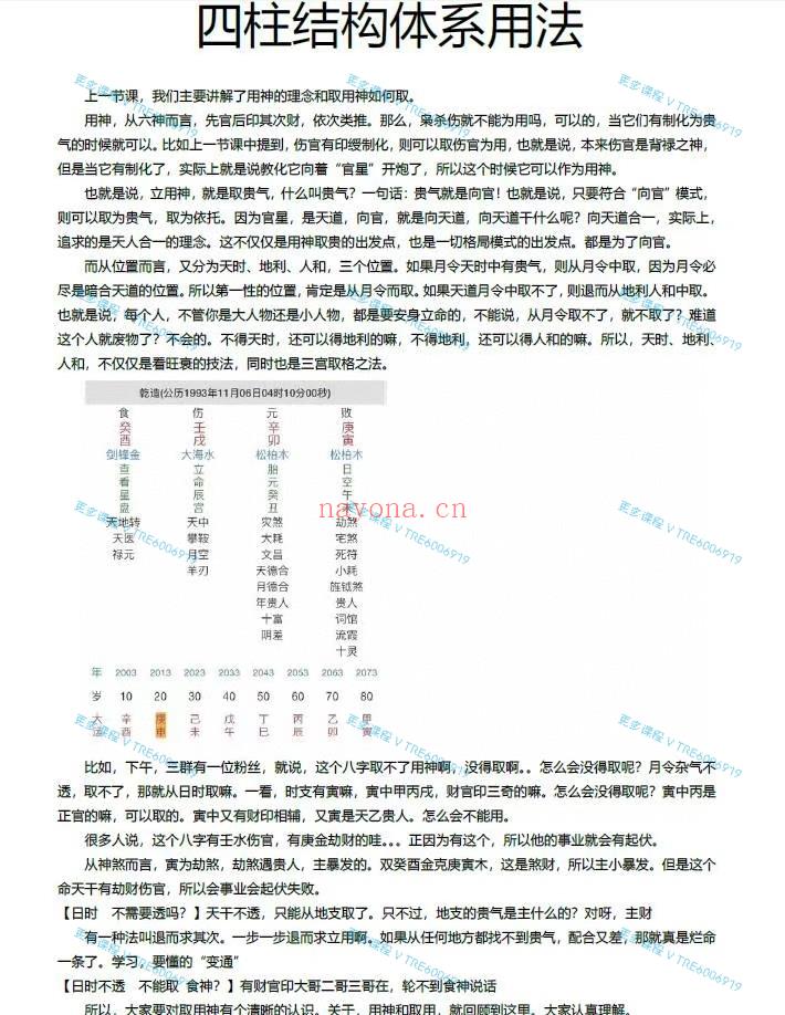 (子平八字)凌雪衣 南传子平盲派八字2020年凌雪衣网络班课程