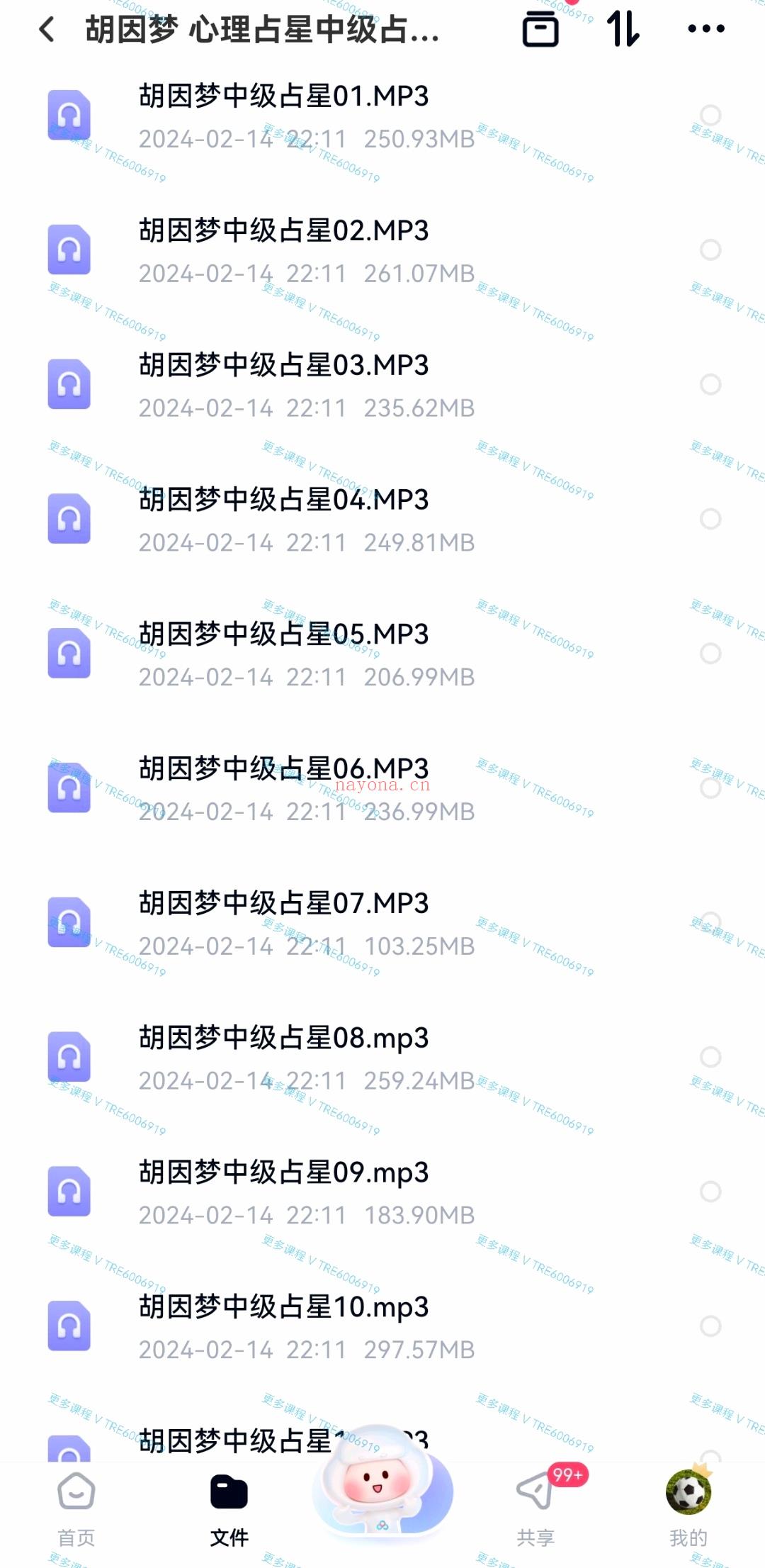 (心理占星)胡因梦 心理占星中级占星课程 音频课程