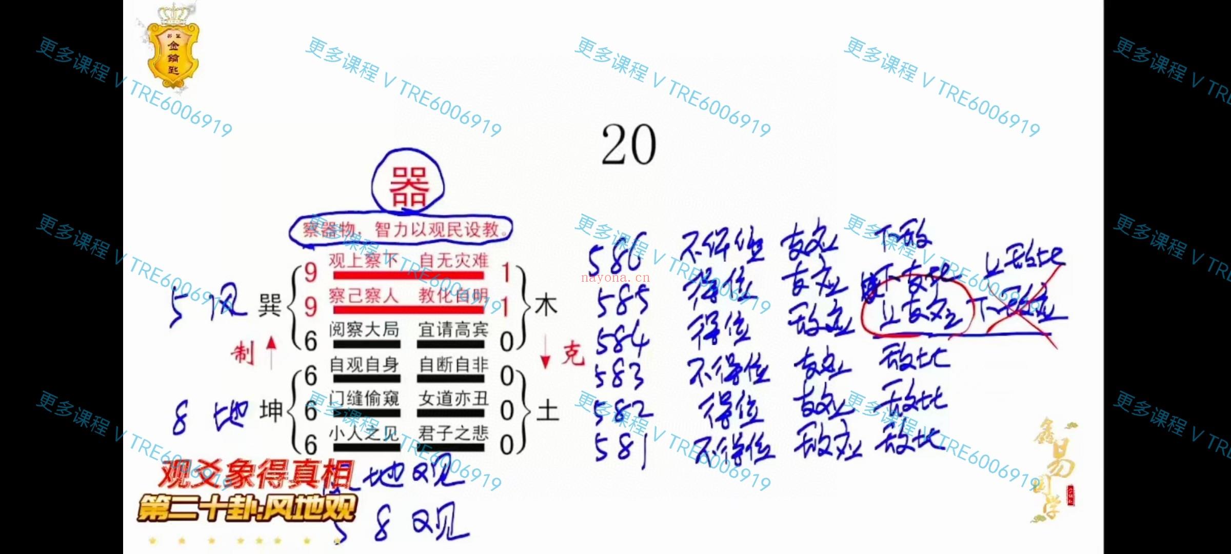 (易经课程)明德《易经六十四卦应用》观爻象得真相38集 视频课程