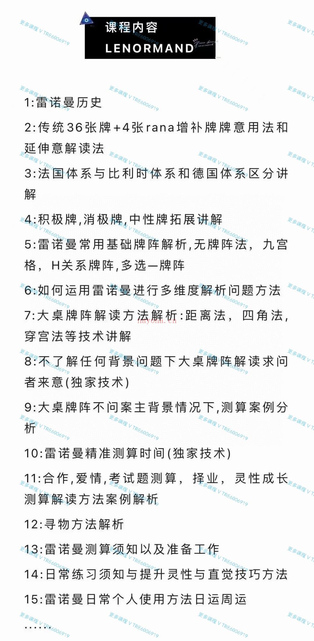 (雷诺曼)RanaC总 雷诺曼1V1助教录播课 视频课程