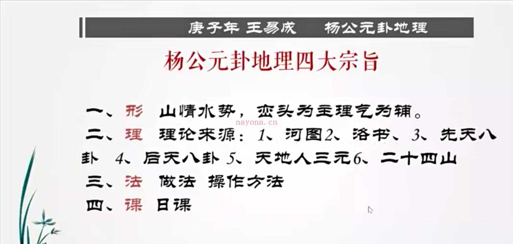 王易成【杨公三元元卦地理】高级课程11集