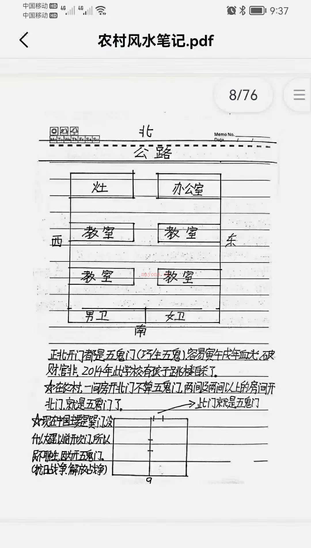 民间摇鞭派风水 内部资料手抄笔记