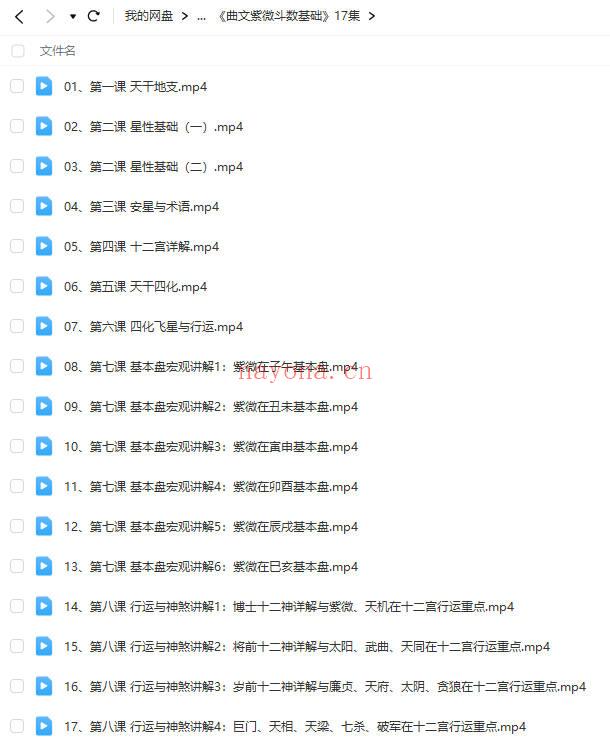 曲文 紫微斗数基础+进阶 共37集视频