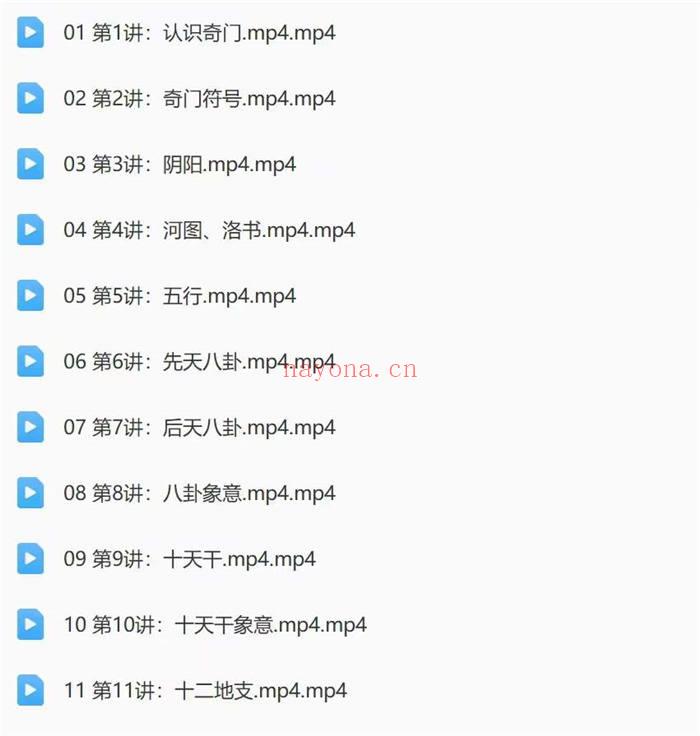 易晟老师 奇门遁甲课程 视频22集