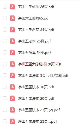 茅山五雷教法本 27本 珍本，PDF