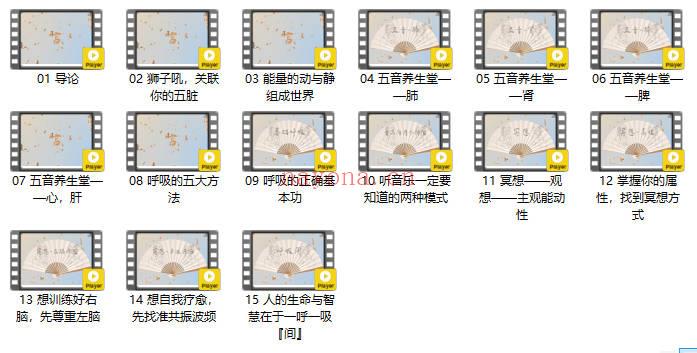 刘湘梵呗狮吼——东方五音养心术 全15讲 超清视频课