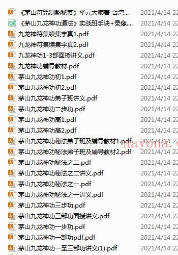 茅山九龙神功(茅山九龙神功传人班秘传讲义)