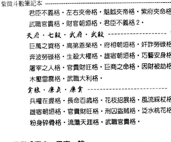 贺春荣紫微斗数笔记本 紫廉武府相杀破狼 格局篇增订版.pdf -神秘学领域最全