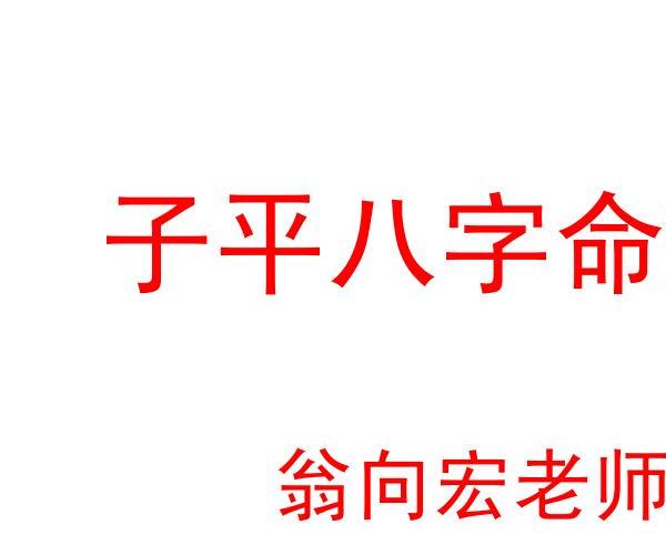 翁向宏《子平八字命理学术》 -神秘学领域最全