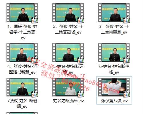 D064阐轩文化张仪易学班张仪姓名学视频10集