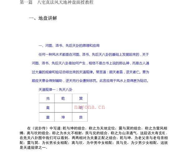 八宅真法风天地神盘面授教程 -神秘学领域最全