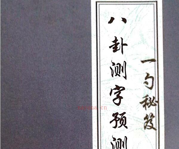 八卦测字预测术-一勺秘笈-.pdf -神秘学领域最全