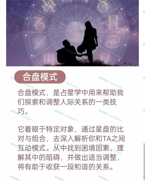 (占星合盘)瞬老师 现代占星人际合盘