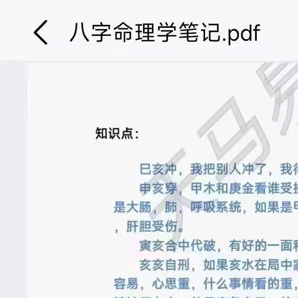 天马易学八字命理学笔记203页