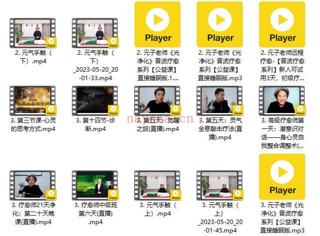 元子老师 全阶能量疗愈师 初中高全套课程视频+录音