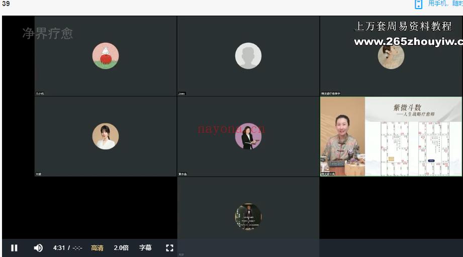 紫微斗数人生战略课程视频39集 神秘学资料最全
