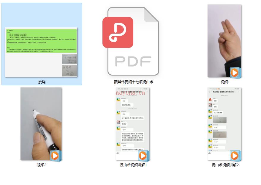 聂其伟十七项民间祝由法视频＋文档电子版 高端法本
