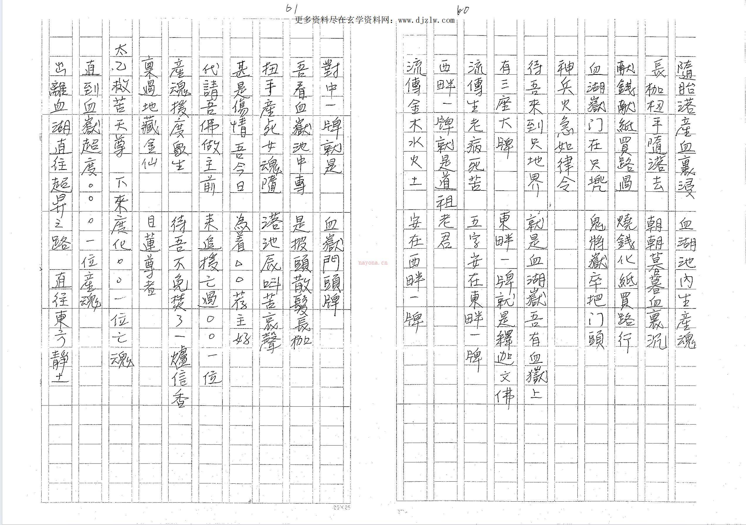 闾山法派落阴引魂科讲义31页电子版稀有法本