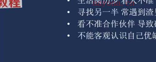 面相识人术全息识人术视频24集 神秘学资料最全