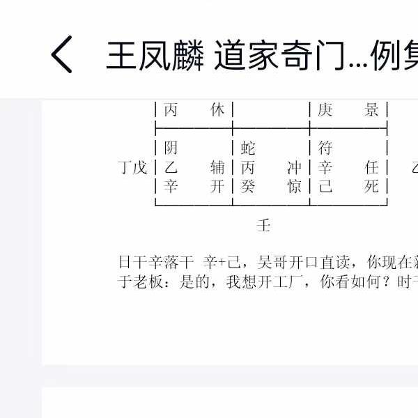 王凤麟 道家奇门风水 阴盘奇门精彩案例集45页