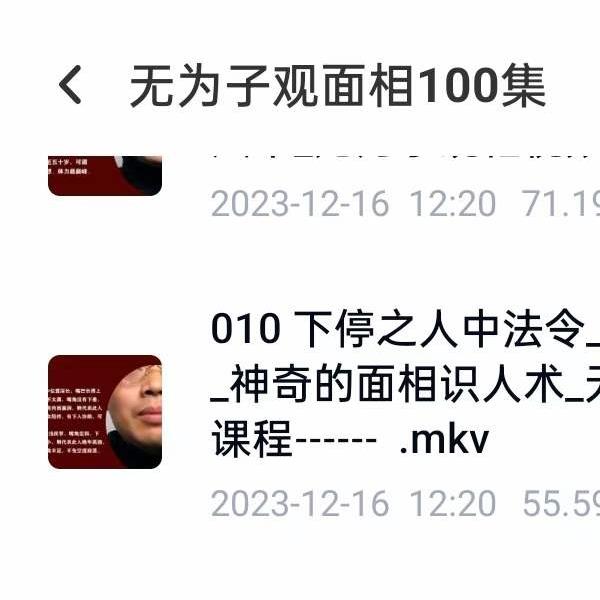 无为子观面相100集