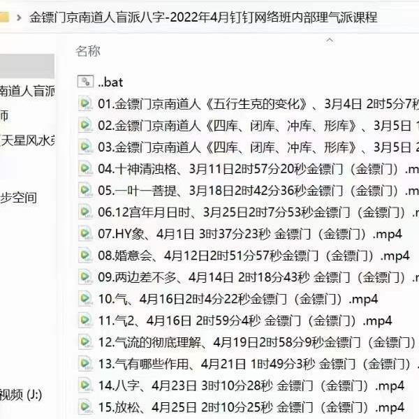 金镖门 京南道人盲派八字内部理气派正宗《十二串宫压运》 2022年4月钉钉网络班内部理气派课程