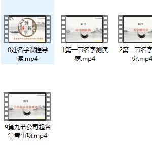 《姓名学》高级精讲11视频插图