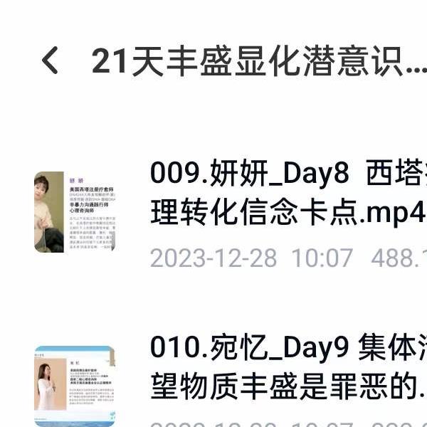 第24期 21天丰盛显化潜意识改写个案营22集