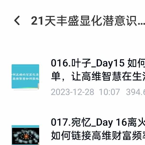 第24期 21天丰盛显化潜意识改写个案营22集