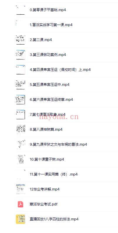 蒙派内部八字学习资料 视频14集